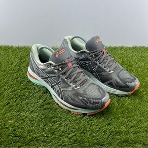 Asics Gel Nimbus  Womens Size 9.5 Running Shoes Carbon White Coral